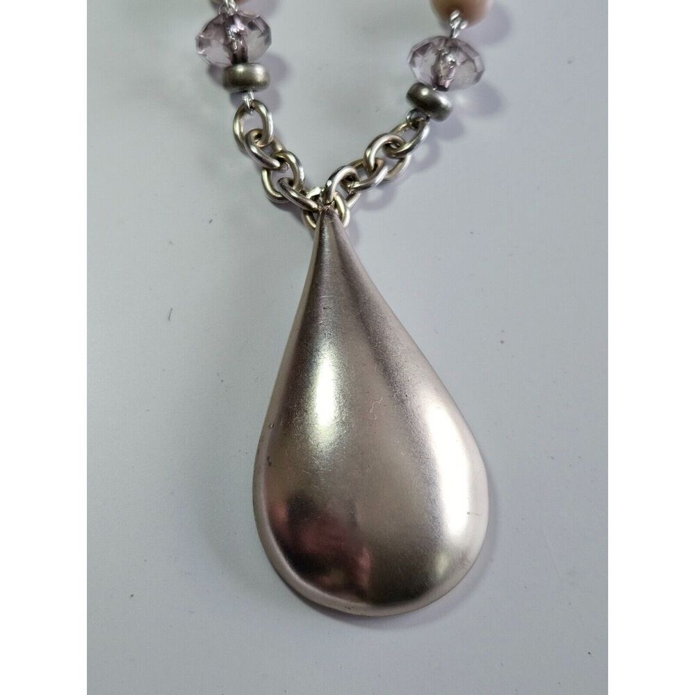 Chico's silver tone statement necklace 22-25"